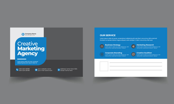 Creative corporate business Modern postcard EDDM design template