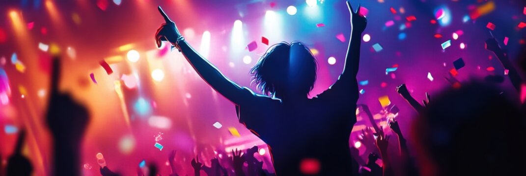 K Pop idol captivates fans during an electrifying live performance at a vibrant concert venue in Seoul. Generative AI