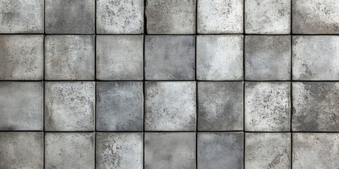 grainy concrete wall with square tiles, seamless texture background