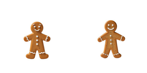 A Small Gingerbread Man Stands Alone On A Plain White Surface, Surrounded By Nothing But Empty Space. 00001