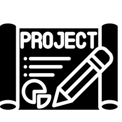 Project Management and Efficiency Icon Glyph Vector Design