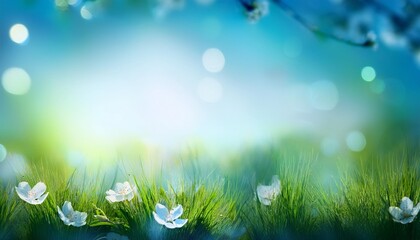 Obraz premium blurred background light blue gradient of the spring