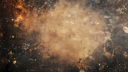 Obraz premium Distinctive starry night sky on aged paper background, starry, celestial. Celestial Starry Night. Illustration