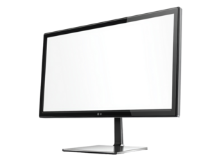 Isolated Side View Computer Monitor