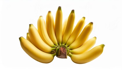 cavendish banana isolated on white history with clipping path