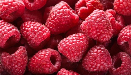 background of fresh ripe and delicious raspberries close up