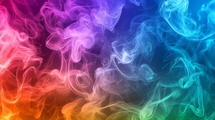 background with multicolor waving smoke