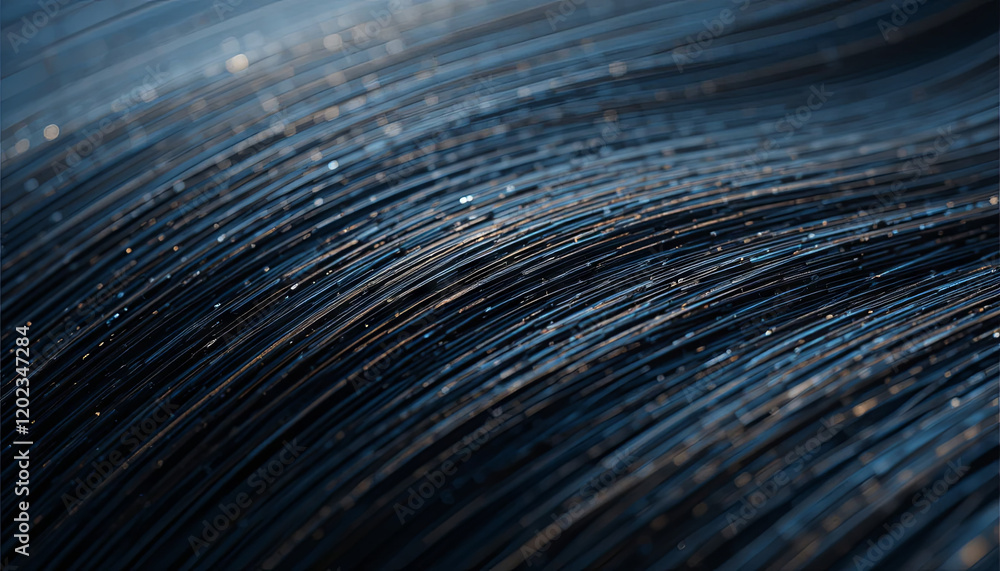 Aufkleber a flowing arrangement of strands reflects light, creating a captivating display. the texture and dep