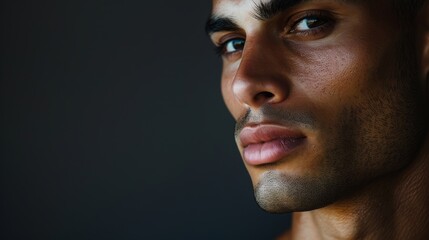 Close-Up of Model Posing with Strong Look and Style