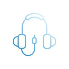 Headphone vector icon stock illustration
