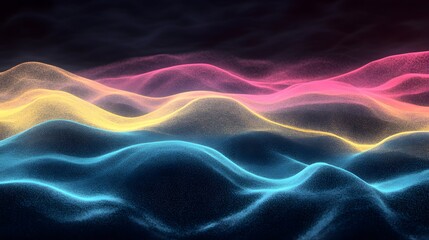 Abstract Colorful Waveform Landscape Design
