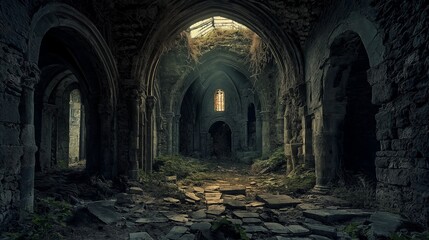 Fototapeta premium Ancient temple ruins the essence of forgotten civilizations