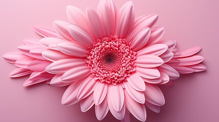 A bouquet of pink gerbera daisies arranged in a glass vase, perfect for decoration, studio view.