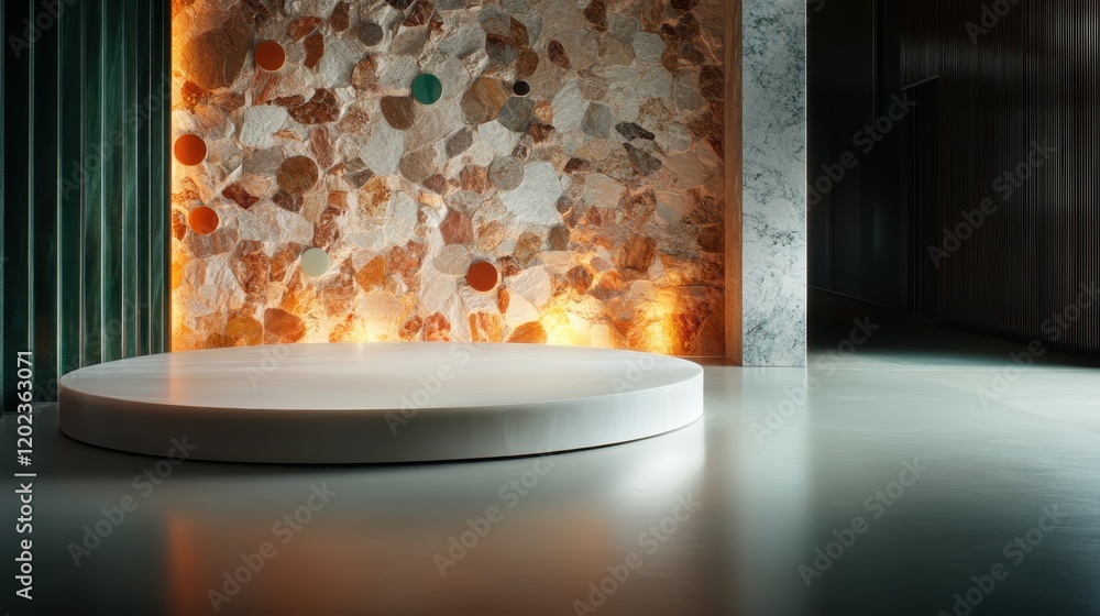 Poster this captivating image showcases a luxurious modern room highlighted by a textured wall, combining r
