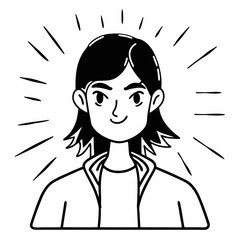 Retrato vectorial clásico: Un joven atemporal