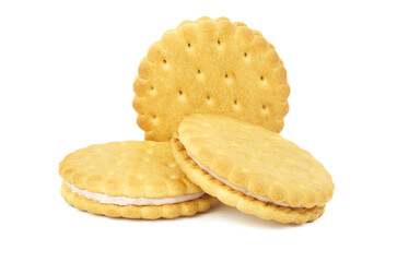 cookies with filling on a white background.