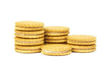 cookies with filling on a white background