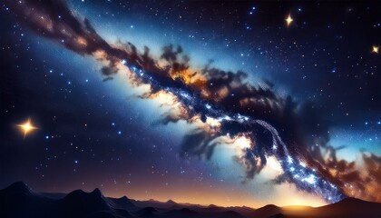 Fototapeta premium truely milky manner galaxy with stars and area dirt inside the universe