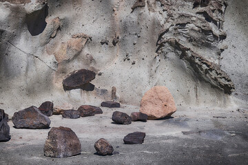 Coast with white rocks, Cane Malu, Sardinia