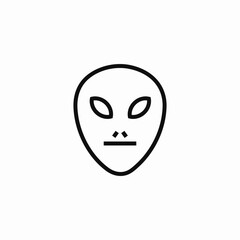 alien face icon sign vector