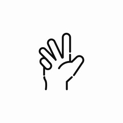 finger counting icon sign vector