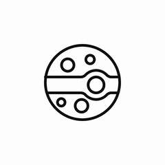 Obraz premium jupiter planet icon sign vector