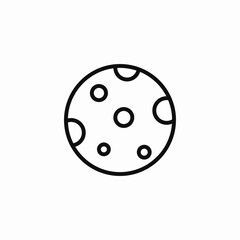 moon planet icon sign vector