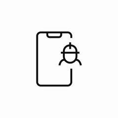 work mobile icon sign vector