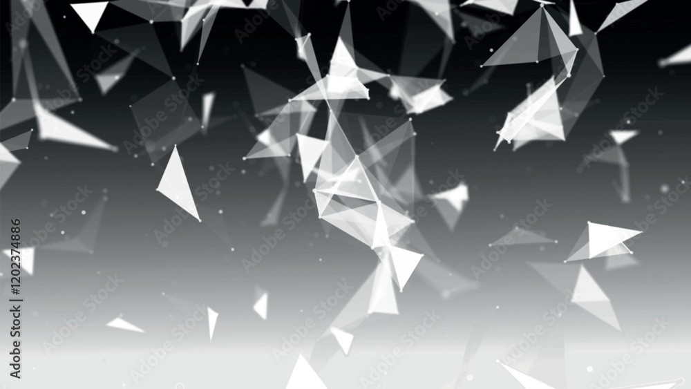 Poster abstract background with connected dots and lines. digital technology background. network connection