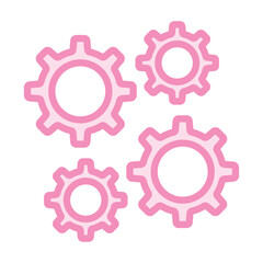 Cogwheel engineering  duotone line icon , vector, pixel perfect, illustrator file 
