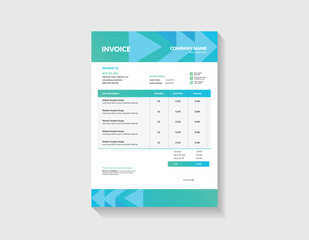 Gradient Style Invoice Design for Businesses