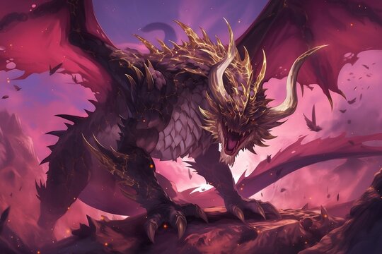 dragon in the mountains