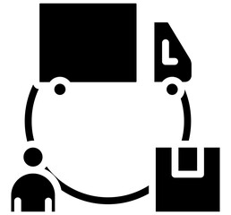 Supply Chain Glyph Icon