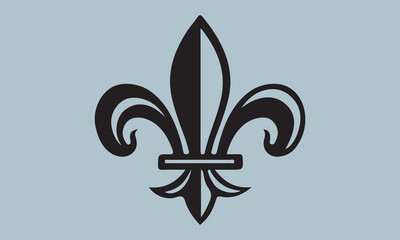 Heraldic symbol fleur de lis art vector illustration Hand drawn lettering phrase, Calligraphy t shirt design, Isolated on white background, Files for Cutting Cricut and Silhouette, EPS 10