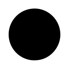 Solid black circular icon