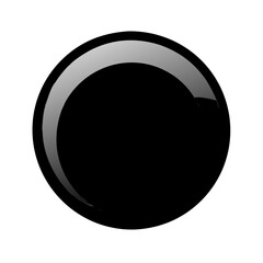 Glossy black circular icon