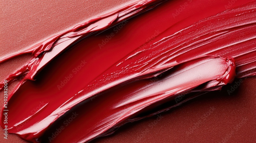 Poster a vibrant swirl of red paint on a glossy surface, capturing movement and fluidity, representing pass