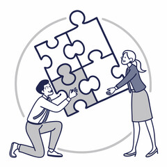 Minimalist icon representing digital teamwork collaboration