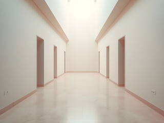 Obraz premium pastel colored liminal space, 3d render