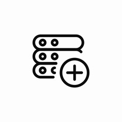server addition icon sign vector