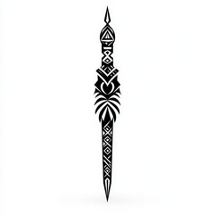 Tribal Abstract Black Spike Symbol