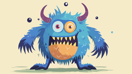 A Cute Monster Cartoon Vector Illustration