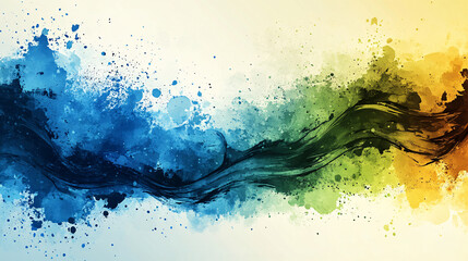 Obraz premium Abstract white smoke isolated colorful blue and green background 