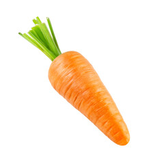 Fresh ripe carrot isolated on transparent background. Png format