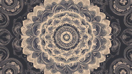 mandala radiating layers paisley