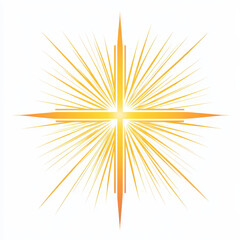 Fototapeta premium Radiant Cross with Light Rays
