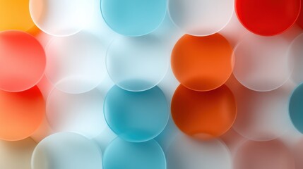 An artistic composition of translucent colored spheres arranged in an abstract manner. The layering adds depth and intrigue, inviting admiration for its aesthetic beauty.