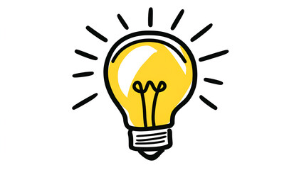 creative idea.Concept idea and innovation with paper light bulb on white background