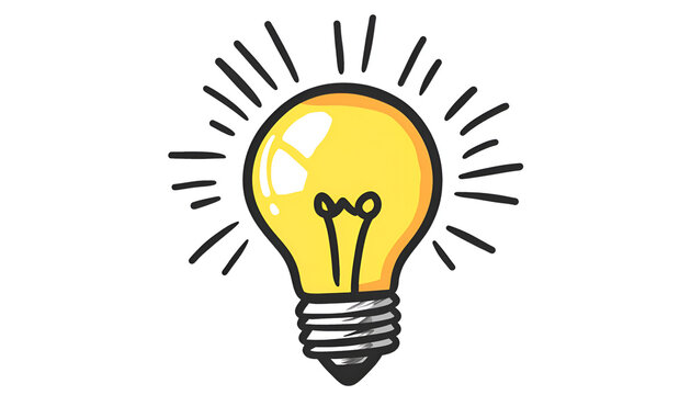 creative idea.Concept idea and innovation with paper light bulb on white background