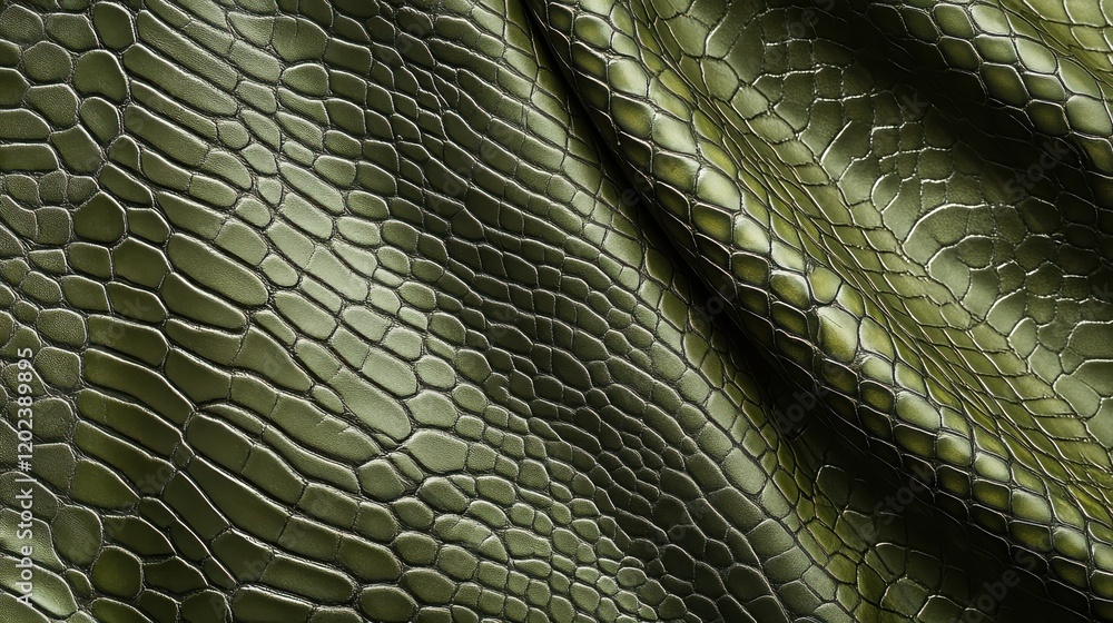 Aufkleber green snake skin texture with intricate scale patterns for background use
